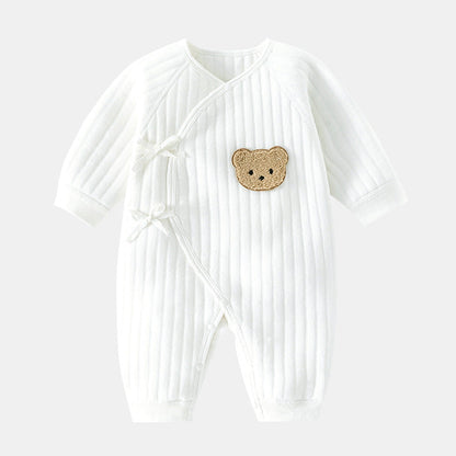 Babystrampler mit Niedlichem Bären-Design – Ideal für Frühling und Herbst