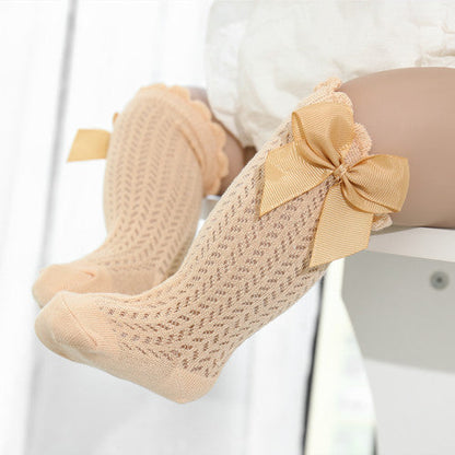 Baumwoll-Babysocken mit Niedlicher Schleife – Bequem und Stylisch für Kleine Füße