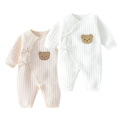 Babystrampler mit Niedlichem Bären-Design – Ideal für Frühling und Herbst