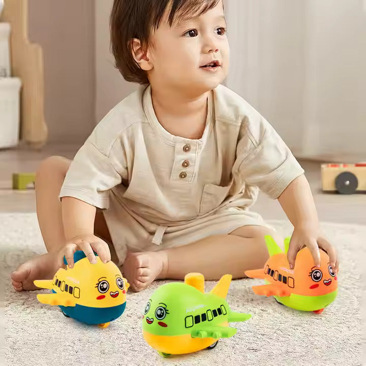Flugspaß für Kinder – Drück & Fahr Spielzeug-Flugzeug