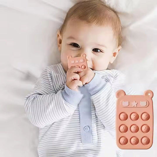 Silikon-Beißring & Fidget-Spielzeug – Stresslöser für Babys