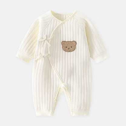 Babystrampler mit Niedlichem Bären-Design – Ideal für Frühling und Herbst