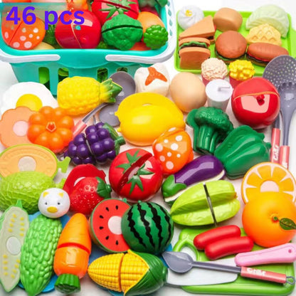Kreatives Obst und Gemüse Schneide Set – Spielzeug für Kinder zum Schneiden und Zubereiten