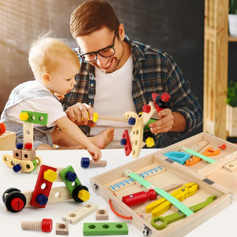 Kreativer Interaktiver Holz-Baukasten für Kinder – Fördert spielerisches Lernen