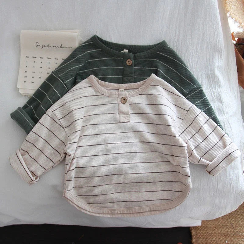 Kuschliges & Luftdurchlässiges Langarm-Shirt – Bequemes Baby- und Kinder-Outfit für entspannte Tage
