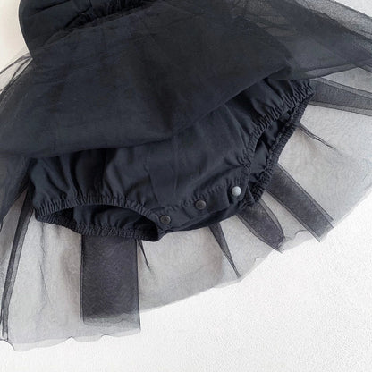 Niedliches Baby-Kleid mit Schleife – Tüllkleid für Mädchen in zartem Design