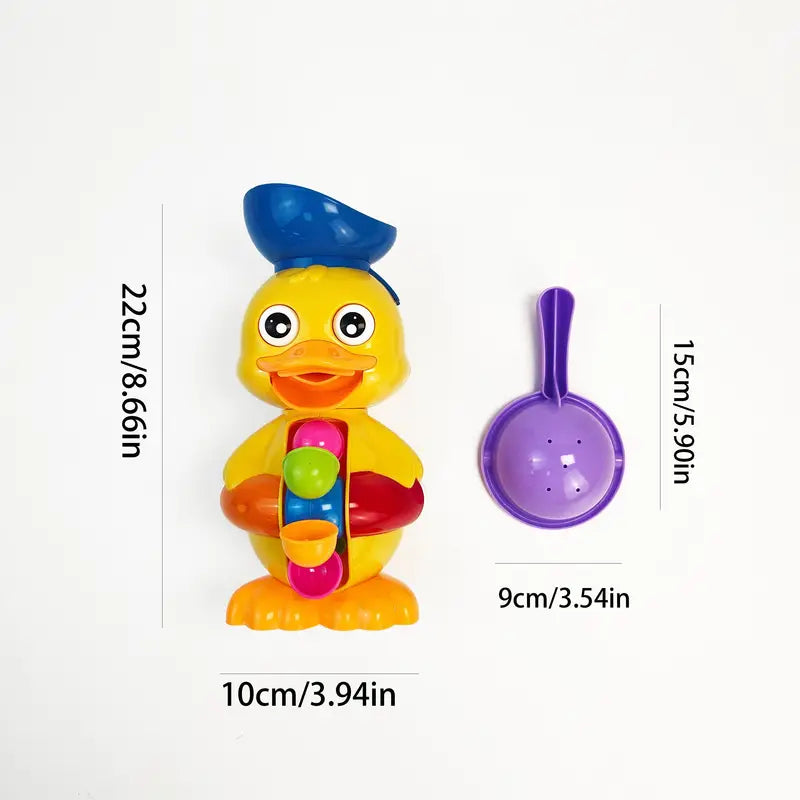 Interaktive Badeente mit Wasserrad