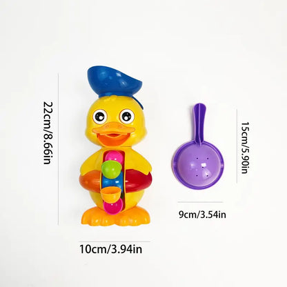 Interaktive Badeente mit Wasserrad