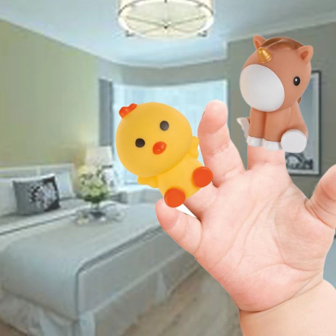 Pädagogisches Farm Fingerpuppen Stapelspiel – Lernspielzeug für Kinder mit Bauernhoftieren