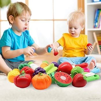 Kreatives Obst und Gemüse Schneide Set – Spielzeug für Kinder zum Schneiden und Zubereiten