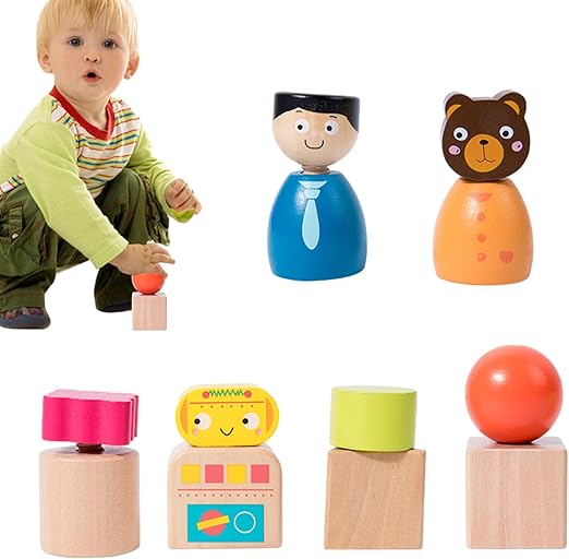 Montessori Schraubfiguren Spiel aus Holz