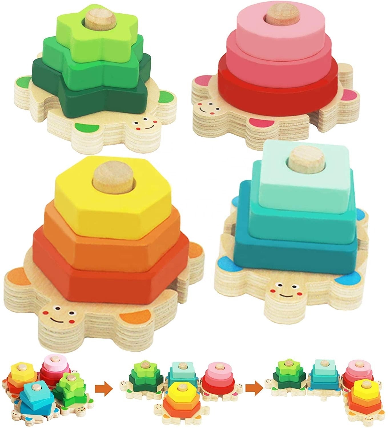 Montessori Stapelspiel für Kinder – Fördert Motorik und Kreativität